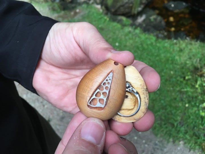 The ring was hidden inside the necklace for over a year.