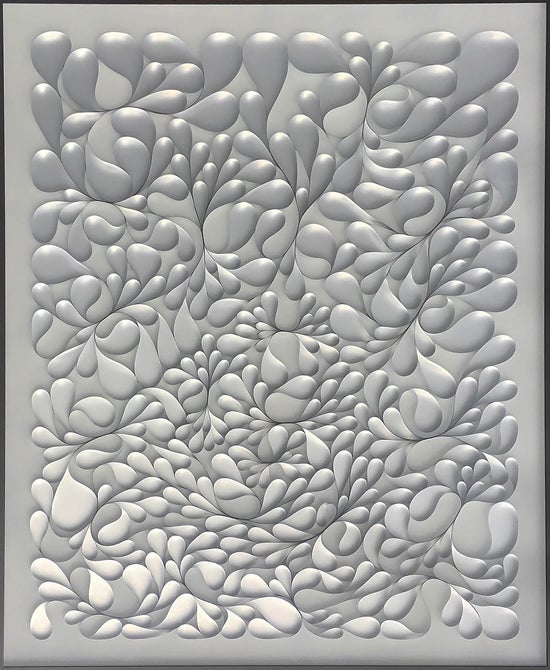 <em>Degree of Approach</em>, 46 x 56 inches, mixed media on panel