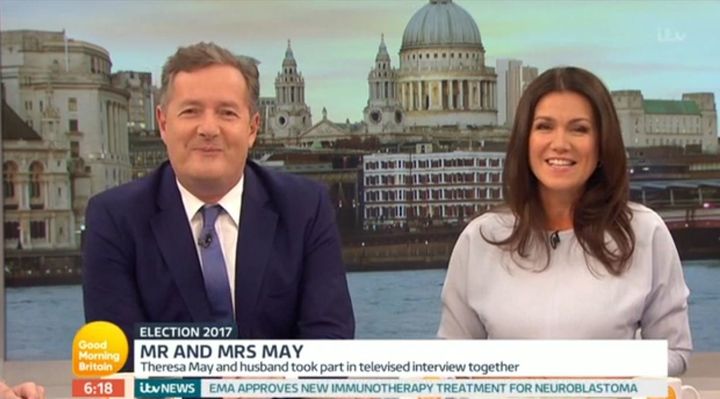 Piers Morgan's flirting did not impress Susanna Reid on 'Good Morning Britain'