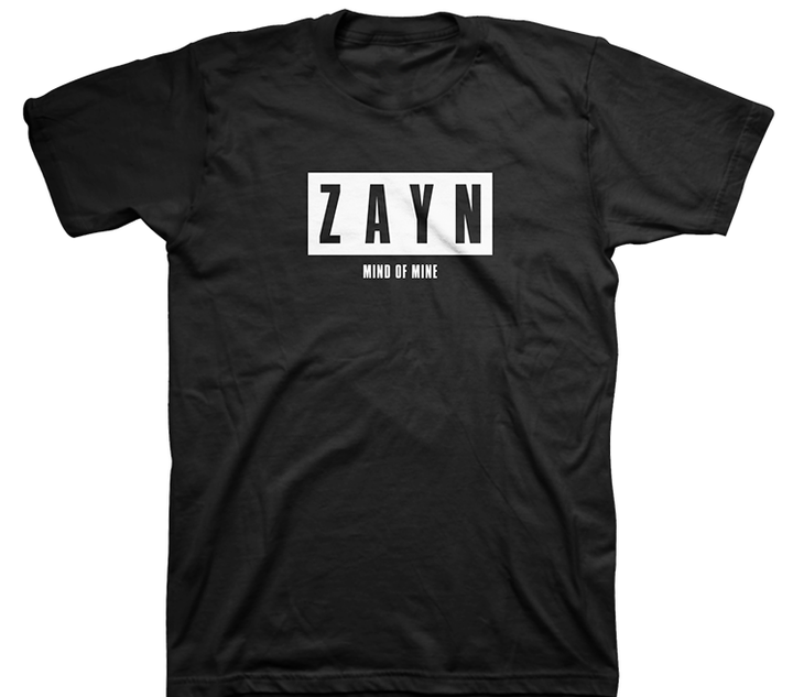 <p><strong>Zayn Malik</strong> Mind of Mine Tour Merchandise, $30.00. <a rel="nofollow" href="http://zaynmalikstore.com/shop-all/mind-of-mine-black-tee.html" target="_blank">Zaynmalikstore.com</a> </p>