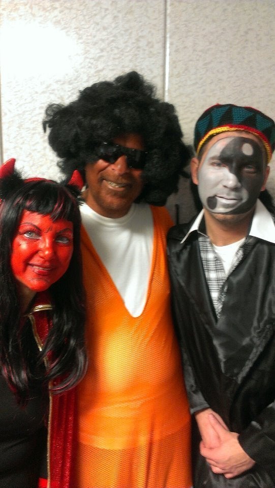 Hikind, center, wore blackface and dressed as a basketball player at a 2013 Purim party. He told CBS that it “<a href="http://newyork.cbslocal.com/2013/02/25/assemblyman-dov-hikind-shows-up-to-purim-party-in-blackface/" target="_hplink" role="link" class=" js-entry-link cet-external-link" data-vars-item-name="never crossed his mind" data-vars-item-type="text" data-vars-unit-name="59122e36e4b05e1ca202c78c" data-vars-unit-type="buzz_body" data-vars-target-content-id="http://newyork.cbslocal.com/2013/02/25/assemblyman-dov-hikind-shows-up-to-purim-party-in-blackface/" data-vars-target-content-type="url" data-vars-type="web_external_link" data-vars-subunit-name="article_body" data-vars-subunit-type="component" data-vars-position-in-subunit="18">never crossed his mind</a>“ that wearing blackface might be offensive.“If I was black, on Purim I would have made my face look like I was white,” he said.