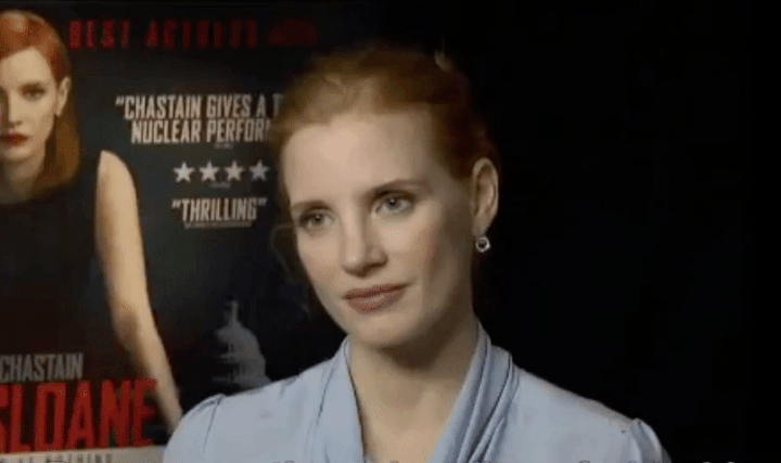 Jessica Chastain's eye roll really says it all, huh?