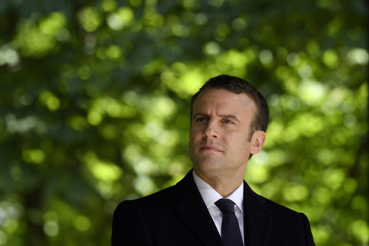 Macron at a ceremony marking the anniversary of the abolition of slavery. Paris, May 10.