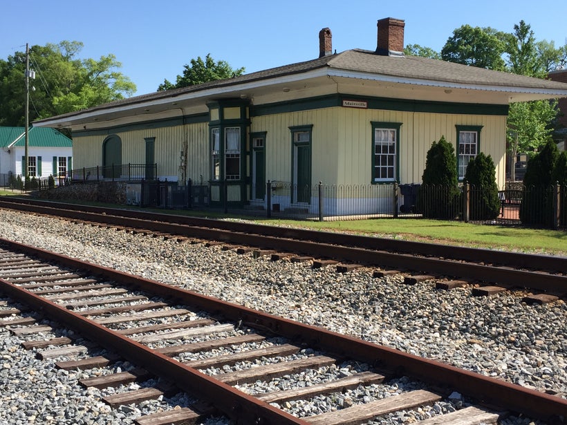 The train depot in Adairsville looks much like it would have when The General passed it in 1862.