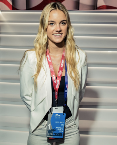 Samantha Schwab at the Republican National Convention in Cleveland last summer.