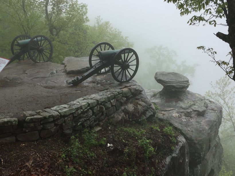 Point Park on top of Lookout Mountain, site of what was called, “The Battle Above the Clouds.”