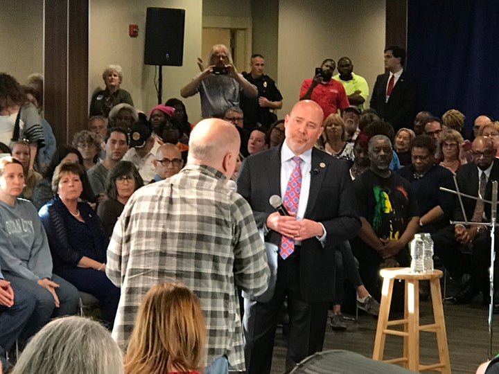 At Wednesday's town hall, Rep. Tom MacArthur insisted that no one with pre-existing conditions will be declined coverage or not be able to afford coverage under the GOP bill.