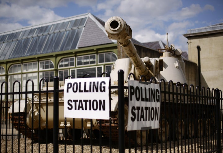 Although not illegal, HuffPost UK does not recommend driving an actual tank to your local polling station