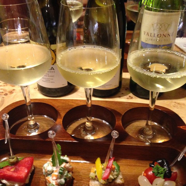A trio of white wine from Nashik paired with appetizers at the Gateway Hotel Ambad 