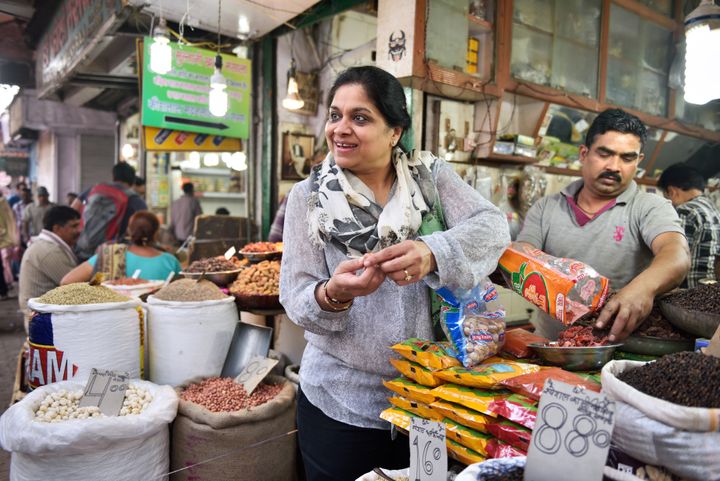 ITC Executive Chef Manisha Basin leads private tours of the spice market, including visits to street food stalls. 