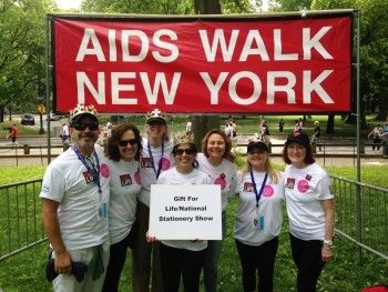 <p>Gift For Life/National Stationery Show AIDS Walk NY 2015 team (L-R): Matt Katzenson of Fine Lines and team co-leader; Jill Mara Fischer of Jill Mara Designs, Su Hilty, team leader and gift and home industry ambassador; Michelle Aguda of VIIIR, Francesca Banci of Ameriprise Financial Services, Marci Bracken of GIFT SHOP Magazine; and Caroline Kennedy, Emeritus editor of Gifts and Decorative Accessories.</p>