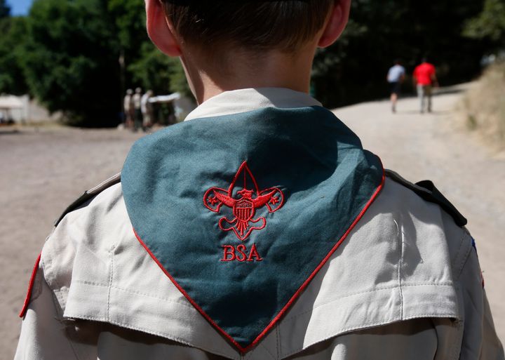 A Boy Scout listens to instruction at camp Maple Dell on July 31, 2015 outside Payson, Utah.