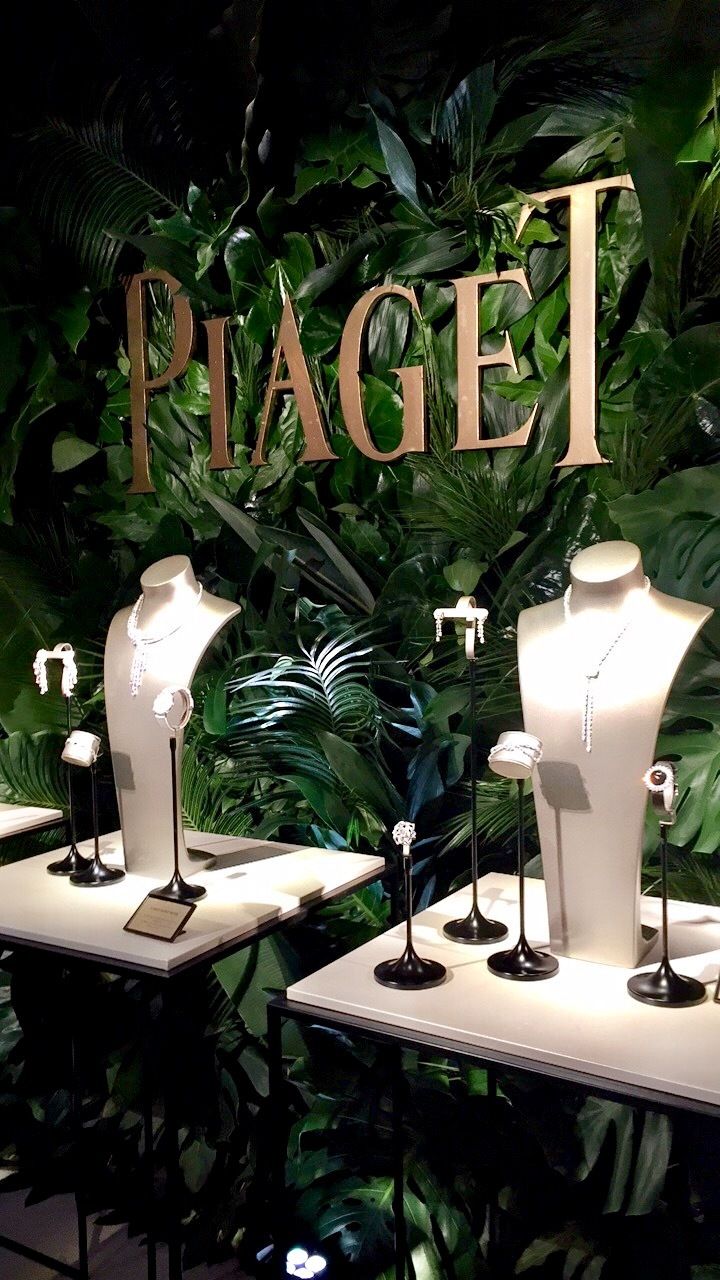 Piaget jewels on display.