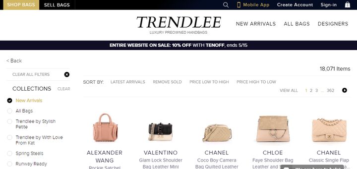 Trendlee Luxury Bag Resale