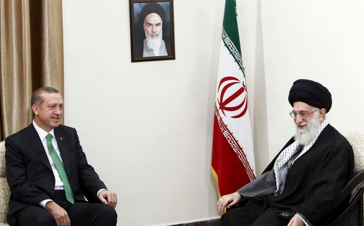 Erdogan met with the Iranian Supreme Leader Ayatollah Ali Khamenei on January 29, 2014.