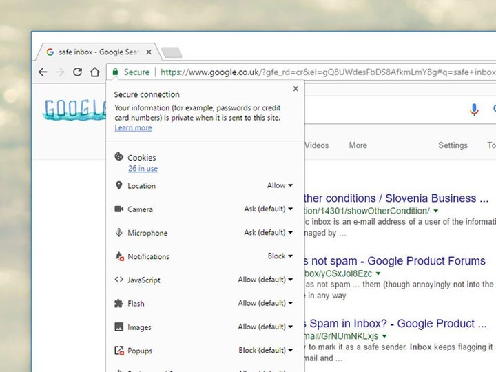 <strong>HTTPS SECURITY </strong>Check for a green padlock symbol on any site where you're entering sensitive information.