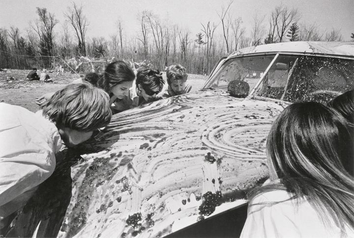 Allan Kaprow’s ‘Women licking jam off a car,’ from his happening ‘household’ (1964)