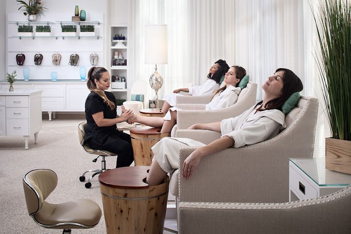 Steam pedicure at Burke Williams —the steamy pedi feels so soothing, it’s easy to fall asleep!