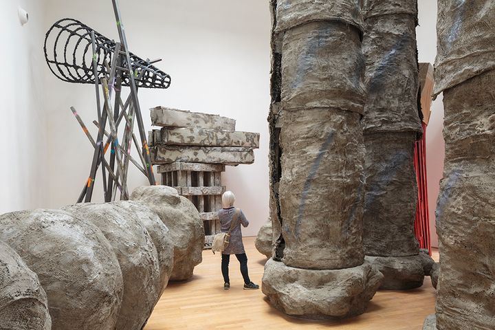Installation view, folly, Phyllida Barlow, British Pavilion, Venice, 2017. Photo: Ruth Clark © British Council. Courtesy the artist and Hauser & Wirth.