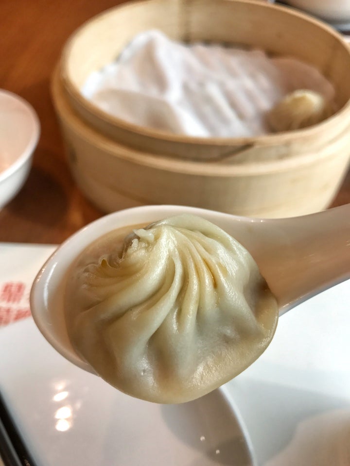 Din Tai Fungs provides customers with instructions at the table on how best to eat their xiaolongbao.