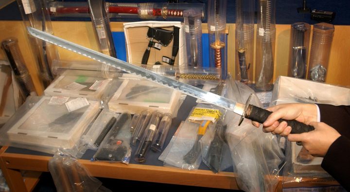 Thousands of weapons have been seized from schools across the country. File image.