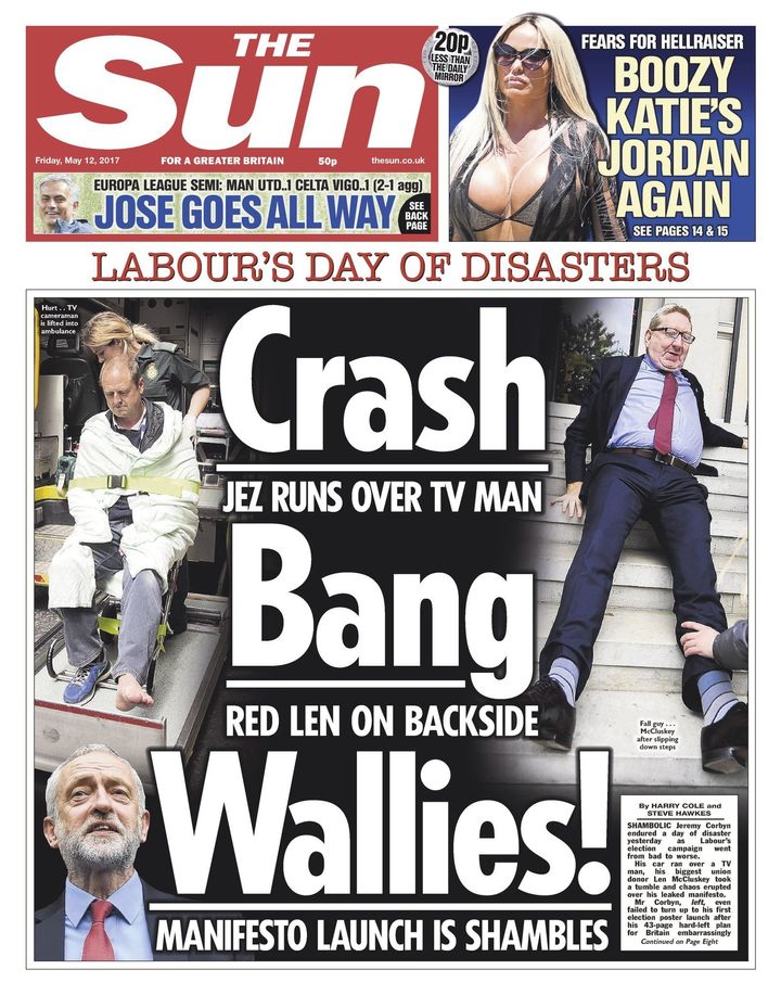 The Sun's front page on Friday