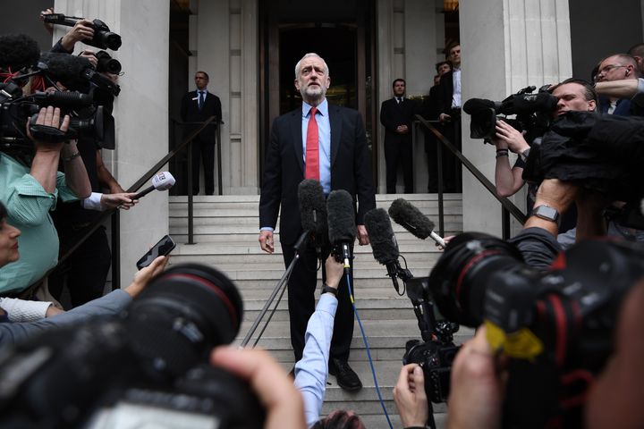 Jeremy Corbyn emerged from a meeting yesterday to declare the manifesto had been finalised