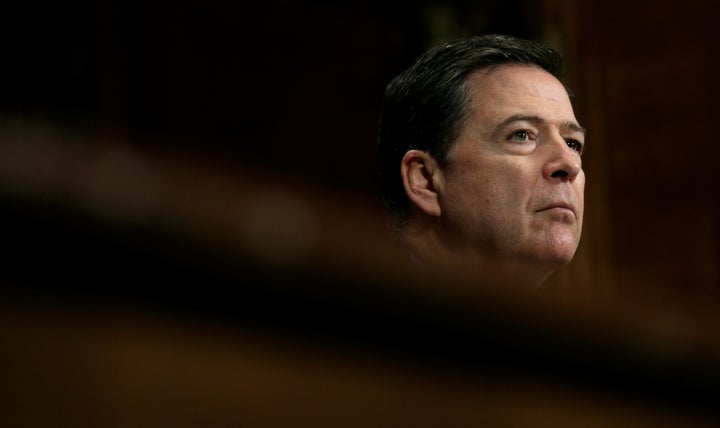 Then-FBI Director James Comey testifies before a Senate Judiciary Committee hearing on "Oversight of the Federal Bureau of In