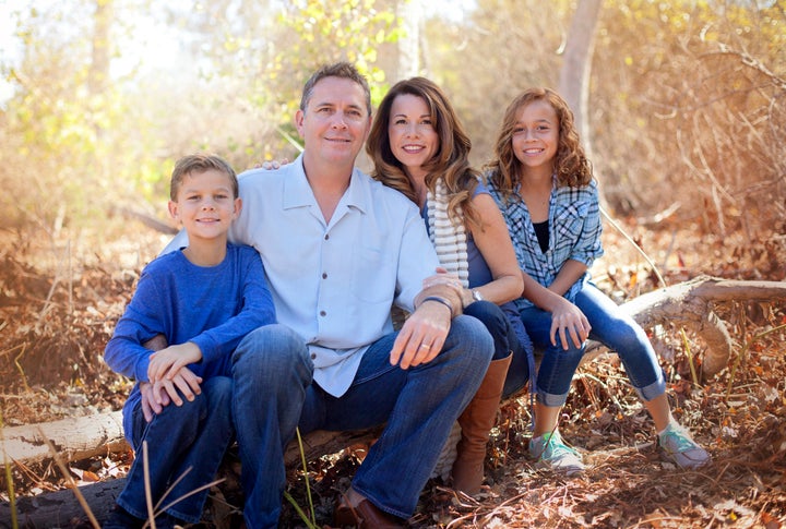 From left, Hudson, Darren, Lori and Lainey Hoopingarner