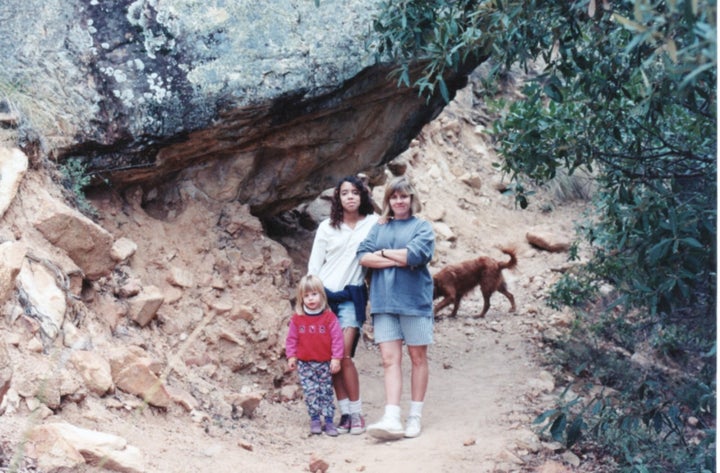 <em>From left to right: Me, my sister and my mom on Mother's Day 1994, Coronado National Forest, Arizona</em>