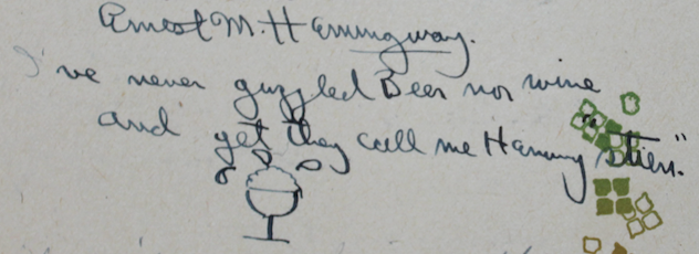 <p>Hemingway’s Jewish nickname.</p>