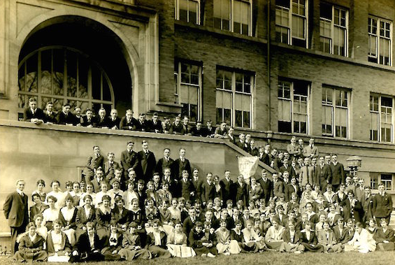 <p>Hemingway’s 1917 class at Oak Park and River Forest High School.</p>