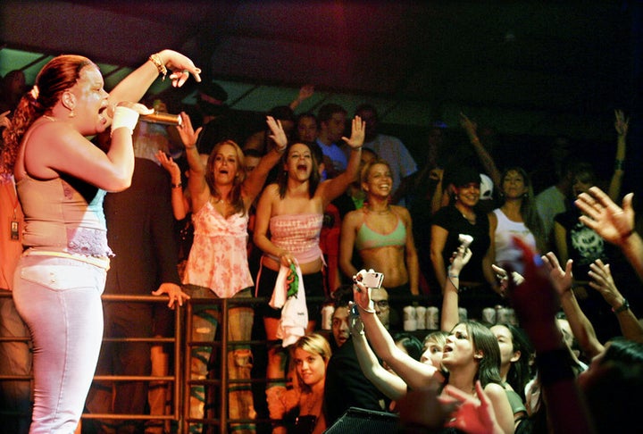 Brazilian funk diva Tati Quebra-Barraco in 2005 .