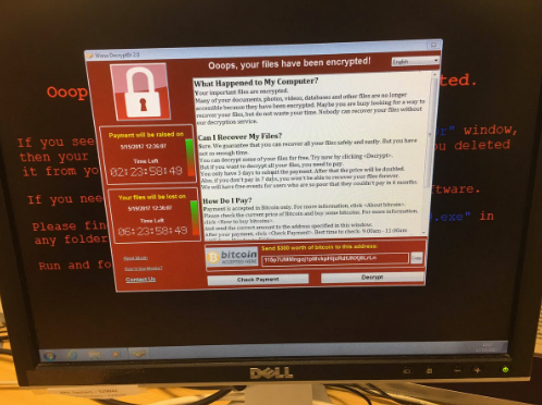 The message that displayed on hacked computers