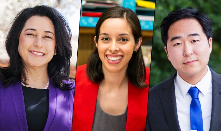 President Donald Trump is doing a fantastic job of inspiring Democrats to run for office. Among the former Obama administration officials taking the plunge: Deanna Archuleta, left, who is running for mayor of Albuquerque; Kelly Gonez, who just won an L.A. school board seat; and Andrew Kim, who is exploring a run against Rep. Tom MacArthur (R-N.J).