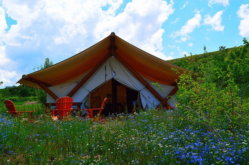 <em>Conestoga Ranch glamping tent</em>