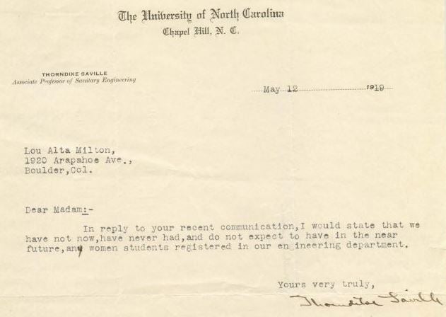 The Society of Women Engineers releases 100-year old letters unveiling the state of women studying engineering at the time.