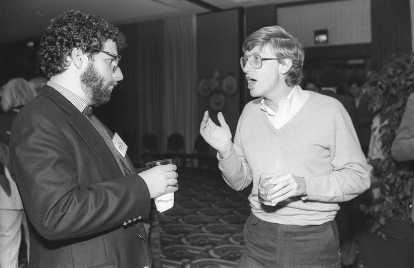 Jonathan Lazarus, Ziff Davis Publishing/Kiha Software; Bill Gates, Microsoft; PC Forum, 1985