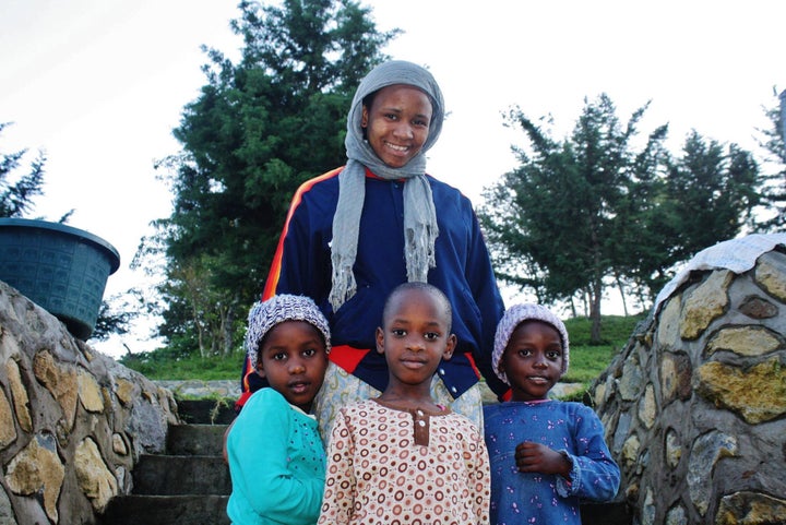 Dada Lucy with Maureen, Ester, Neema