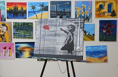 <strong>A copy of a Banksy image.</strong>
