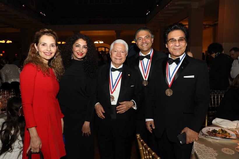 Guests at the 2017 Ellis Island Medals of Honor together with NECO Chairman Nasser Kazeminy (center) and medalists Dr. Shahee