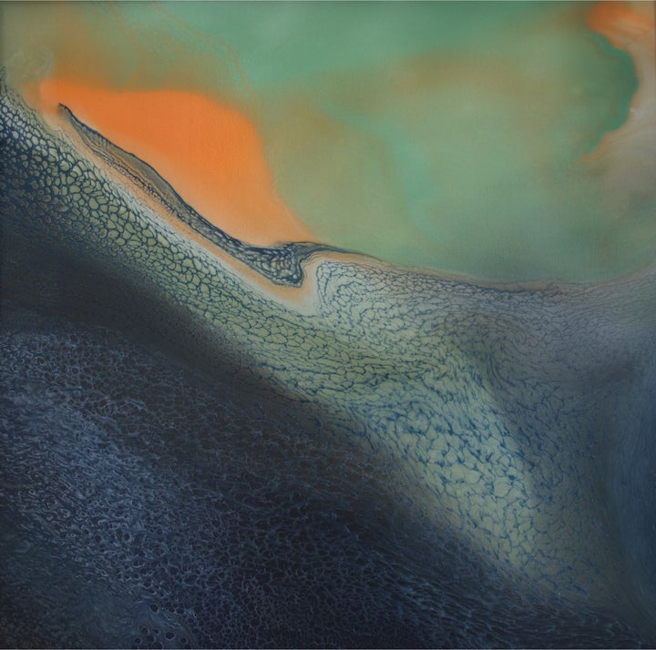 Jennifer Wolf. Landscape #17, 2013. Handmade Mineral Pigment and Acrylic Medium on Canvas over Wood Panel. 48 x 48 inches 