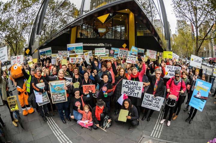 <p>March for Commbank to #StopAdani. Melbourne, Australia</p>