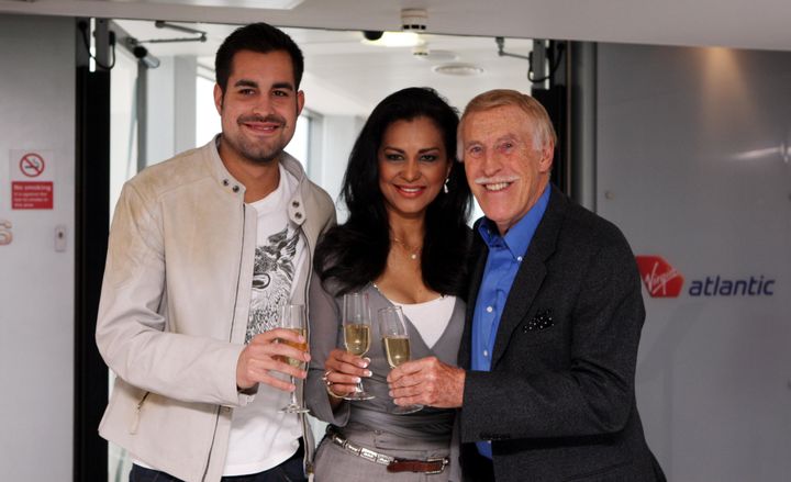 Bruce Forsyth and wife Wilena and son JJ