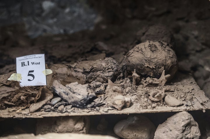 The necropolis is eight metres below ground level 