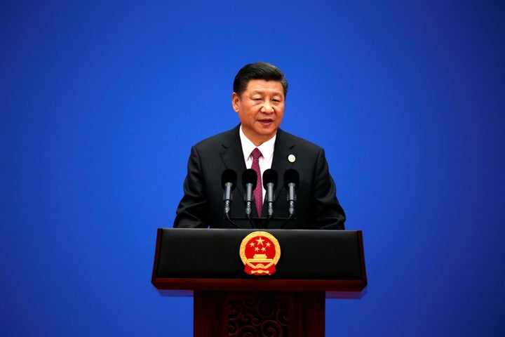 Chinese President Xi Jinping speaks at a news conference at the end of the Belt and Road Forum in Beijing, May 15, 2017.