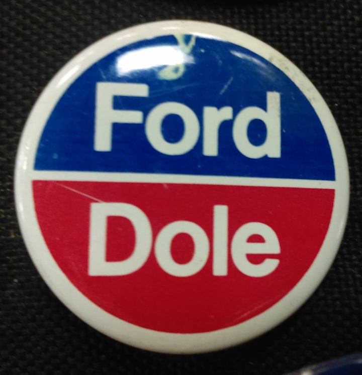 Ford Dole button from the 1976 Campaign.