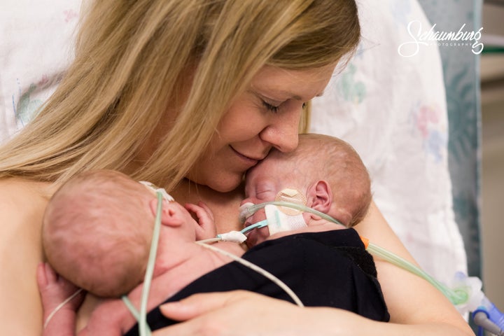 In honor of Mother’s Day, Saint Luke's Hospital teamed up with March of Dimes to give moms of preemies professional photos with their babies. 