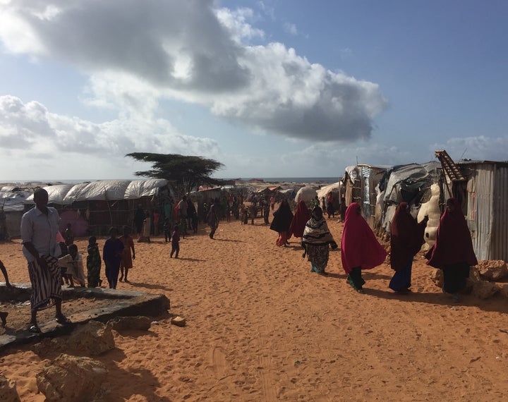 Camp for internally displaced people in Somalia.