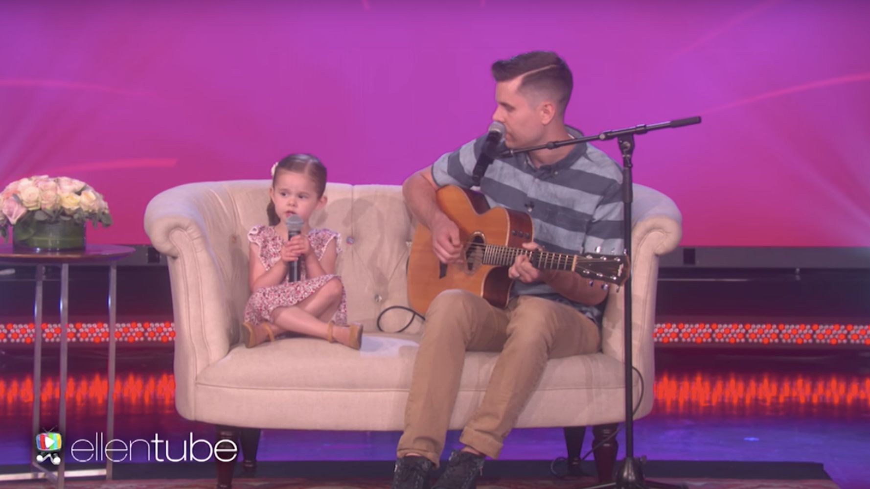 Father Daughter Duo Singing Youll Be In My Heart Is Too Adorable